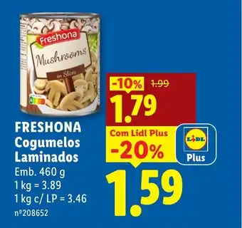 Lidl FRESHONA Cogumelos Laminados promoção
