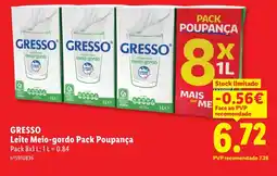 Lidl GRESSO Leite Meio-gordo Pack Poupança promoção