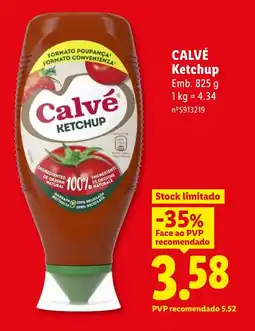 Lidl CALVÉ Ketchup promoção