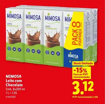 Lidl MIMOSA Leite com Chocolate promoção