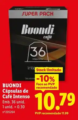 Lidl BUONDI Cápsulas de Café Intenso promoção