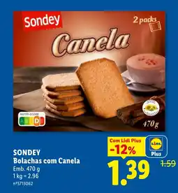 Lidl SONDEY Bolachas com Canela promoção