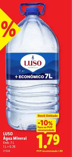 Lidl LUSO Água Mineral promoção
