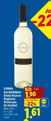 Lidl VINHA DO ROSÁRIO Vinho Branco Regional Península de Setúbal promoção