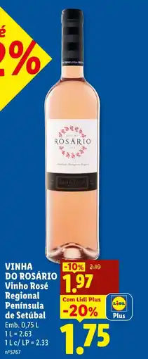Lidl VINHA DO ROSÁRIO Vinho Rosé Regional Península de Setúbal promoção