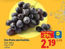 Lidl Uva Preta sem Grainha promoção