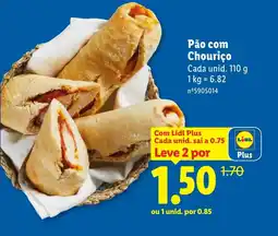Lidl Pão com Chouriço Cada promoção