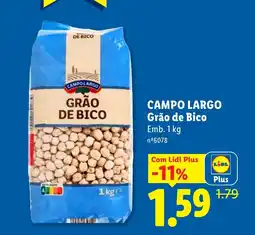Lidl CAMPO LARGO Grão de Bico promoção