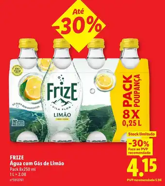 Lidl FRIZE Água com Gás de Limão promoção