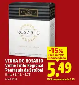 Lidl VINHA DO ROSÁRIO Vinho Tinto Regional Península de Setúbal promoção