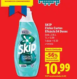 Lidl SKIP Ciclos Curtos Eficácia 54 Doses promoção