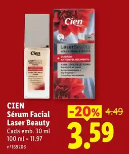 Lidl CIEN Sérum Facial Laser Beauty promoção