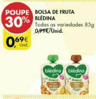Pingo Doce Polpa de frutas blédina promoção
