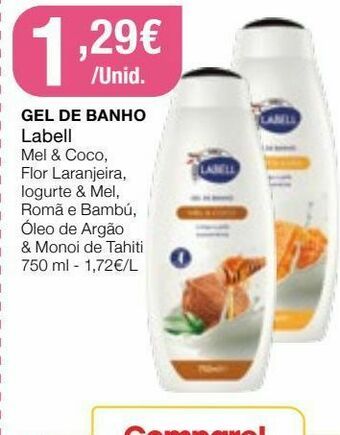 Intermarché Gel de banho labell promoção