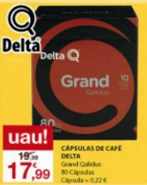 E.Leclerc Cápsulas de café delta q promoção