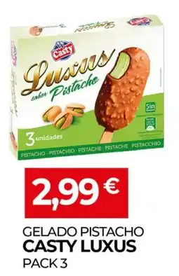 Miranda Supermercados Gelado pistacho casty luxus pack 3 promoção