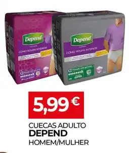 Miranda Supermercados Cuecas adulto depend homem/mulher promoção