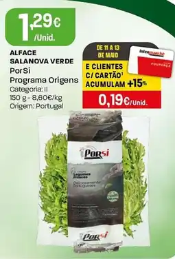 Intermarché Alface salanova verde Por Si Programa Origens promoção