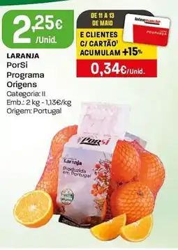 Intermarché Laranja PorSi Programa Origens promoção