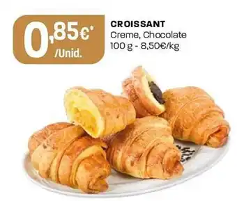 Intermarché Croissant creme, chocolate promoção