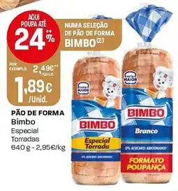 Intermarché Pão de forma Bimbo promoção