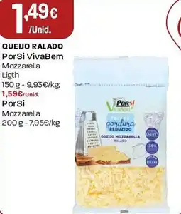 Intermarché Queijo ralado porsi vivabem mozzarella ligth promoção