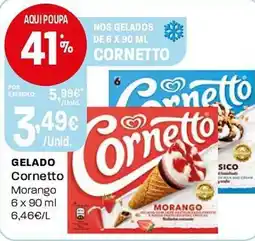 Intermarché Gelado cornetto morango promoção