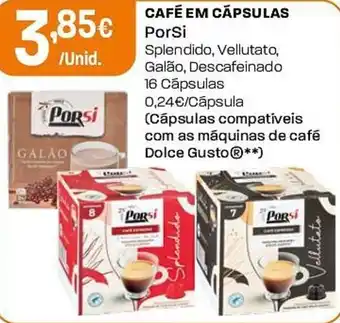 Intermarché Café em cápsulas porsi promoção