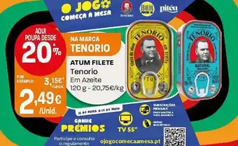 Intermarché Atum filete tenorio em azeite promoção