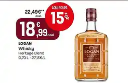 Intermarché Logan whisky heritage blend promoção