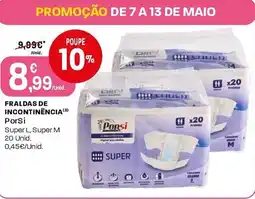 Intermarché Fraldas de incontinência PorSi promoção