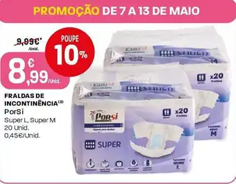 Intermarché Fraldas de incontinência PorSi promoção