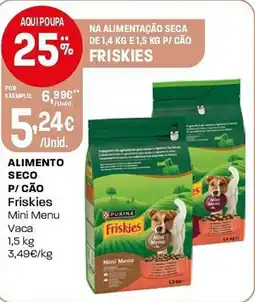 Intermarché Alimento seco p/ cão Friskies Mini Menu Vaca promoção