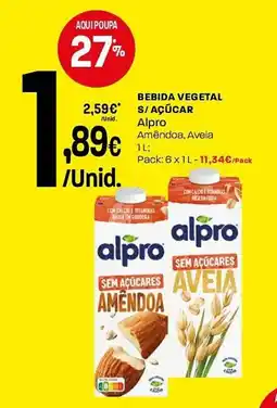 Intermarché Bebida vegetal s/ açúcar alpro promoção