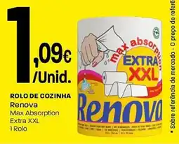 Intermarché Rolo de cozinha renova max absorption extra xxl promoção