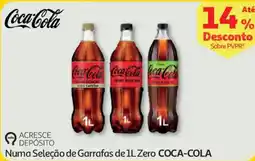 Auchan Numa Seleção de Garrafas Zero COCA-COLA promoção