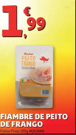 Auchan Fiambre de peito de frango promoção