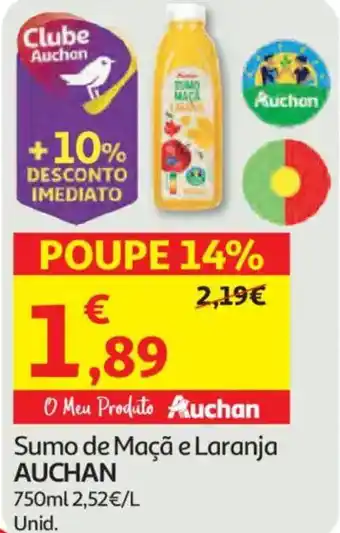 Auchan Sumo de Maçã e Laranja AUCHAN promoção