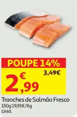 Auchan Tranches de Salmão Fresco promoção