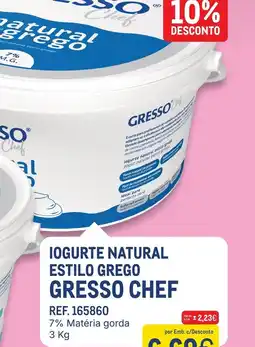 Makro Iogurte natural estilo grege gresso chef promoção