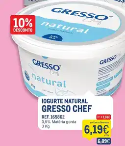 Makro Iogurte natural gresso chef promoção