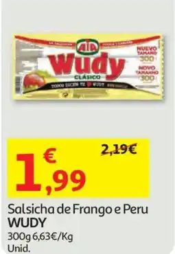 Auchan Salsicha de Frango e Peru WUDY promoção