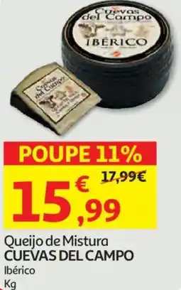 Auchan Queijo de Mistura CUEVAS DEL CAMPO Ibérico promoção
