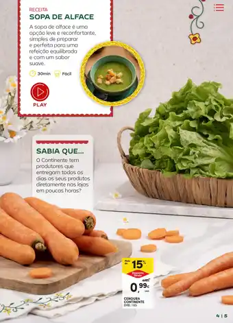 Continente CENOURA CONTINENTE promoção