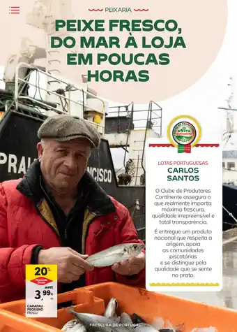 Continente Carapau pequeno fresco promoção