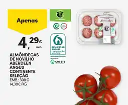 Continente Almôndegas de novilho aberdeen angus continente seleção promoção