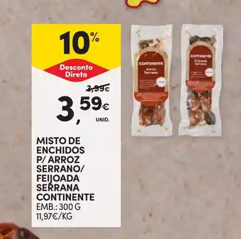 Continente Misto de enchidos p/ arroz serrano/ feijoada serrana continente promoção