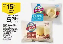 Continente Queijo vaca/ ovelha amanteigado/ meio gordo limiano s/casca promoção