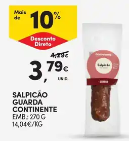 Continente Salpicão guarda continente promoção