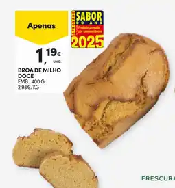 Continente Broa de milho doce promoção